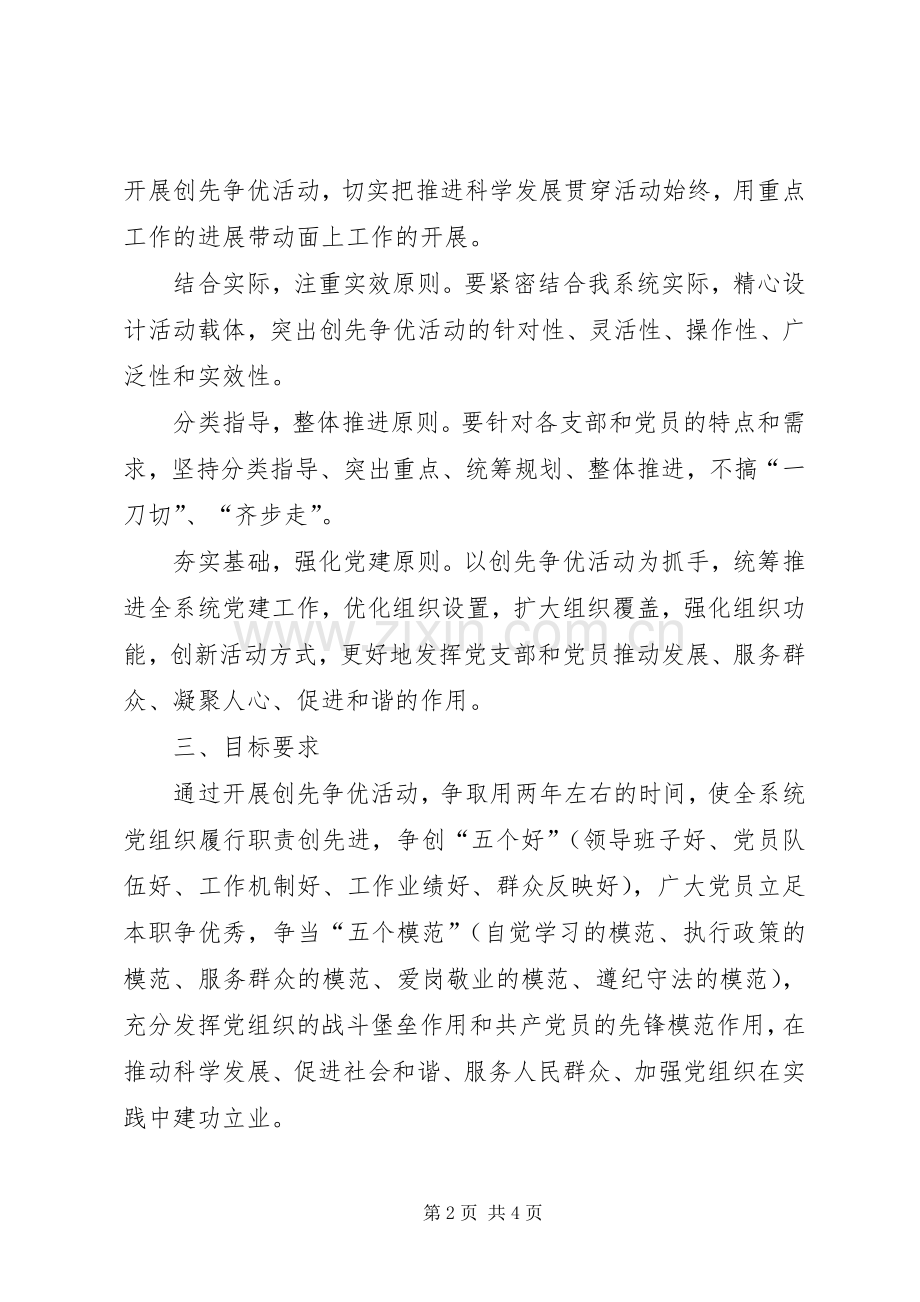 商务局关于在全系统党组织和党员中深入开展创先争优活动的方案 .docx_第2页