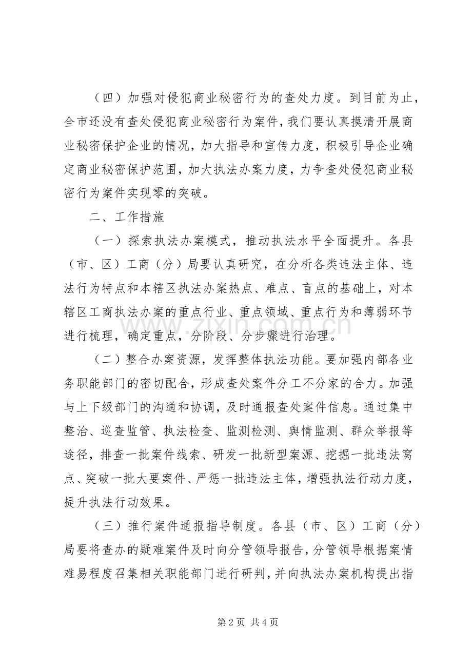 工商局反不正当竞争执法办案工作实施方案.docx_第2页