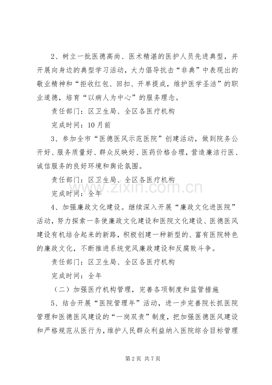 加强医德医风建设实施方案.docx_第2页