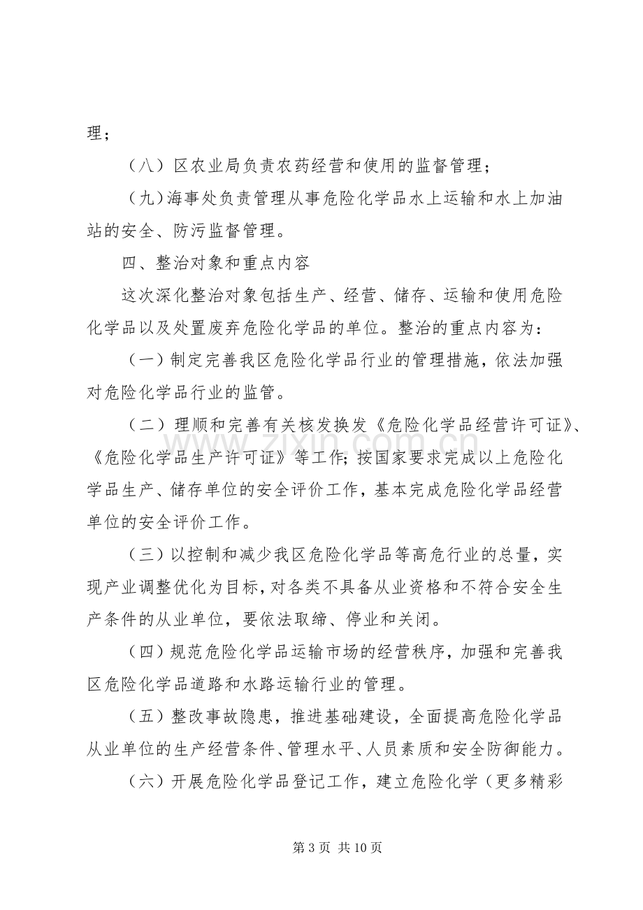 ×区危险化学品安全专项整治实施方案.docx_第3页