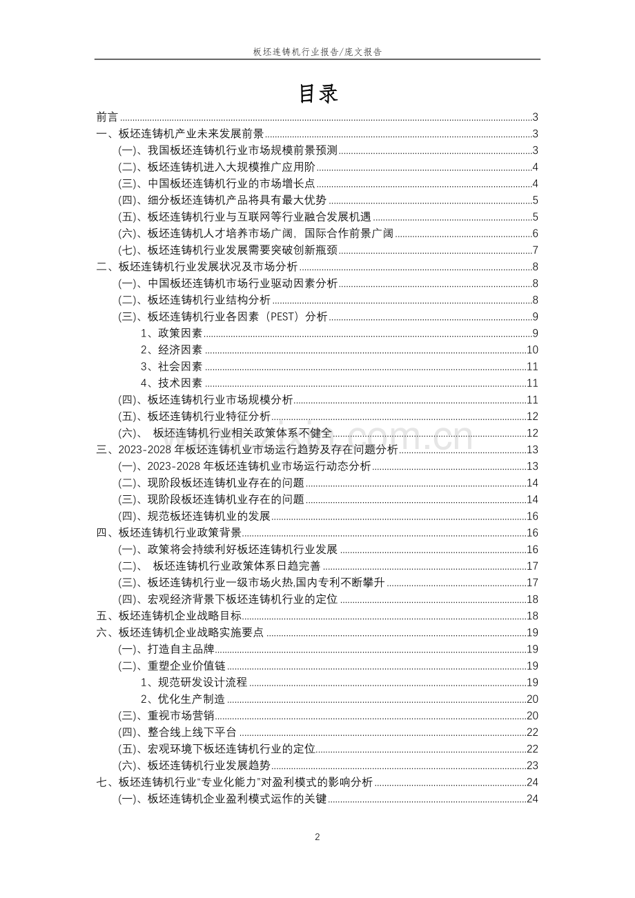 2023年板坯连铸机行业市场突围建议及需求分析报告.docx_第2页