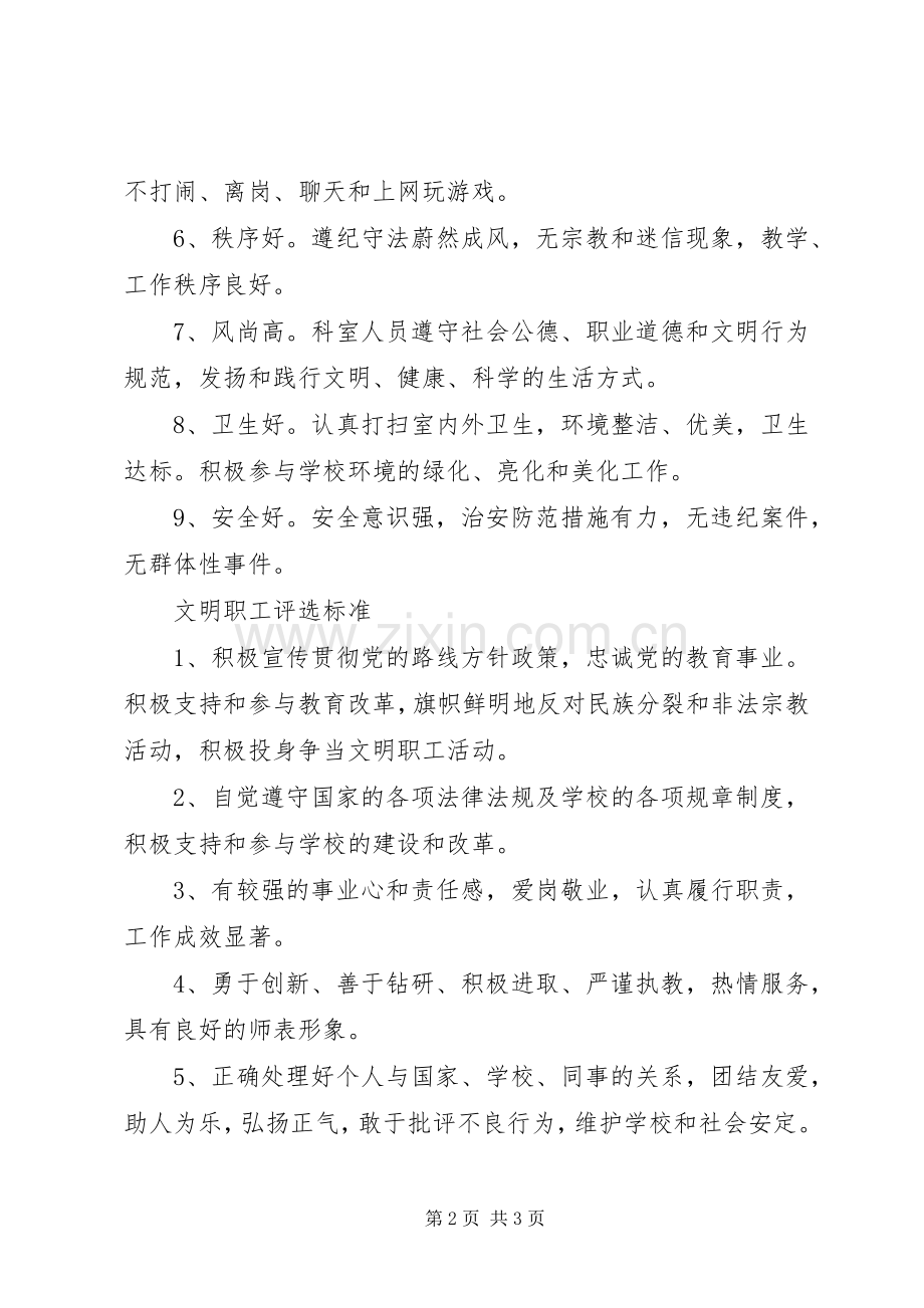 学校文明科室评选活动实施方案.docx_第2页