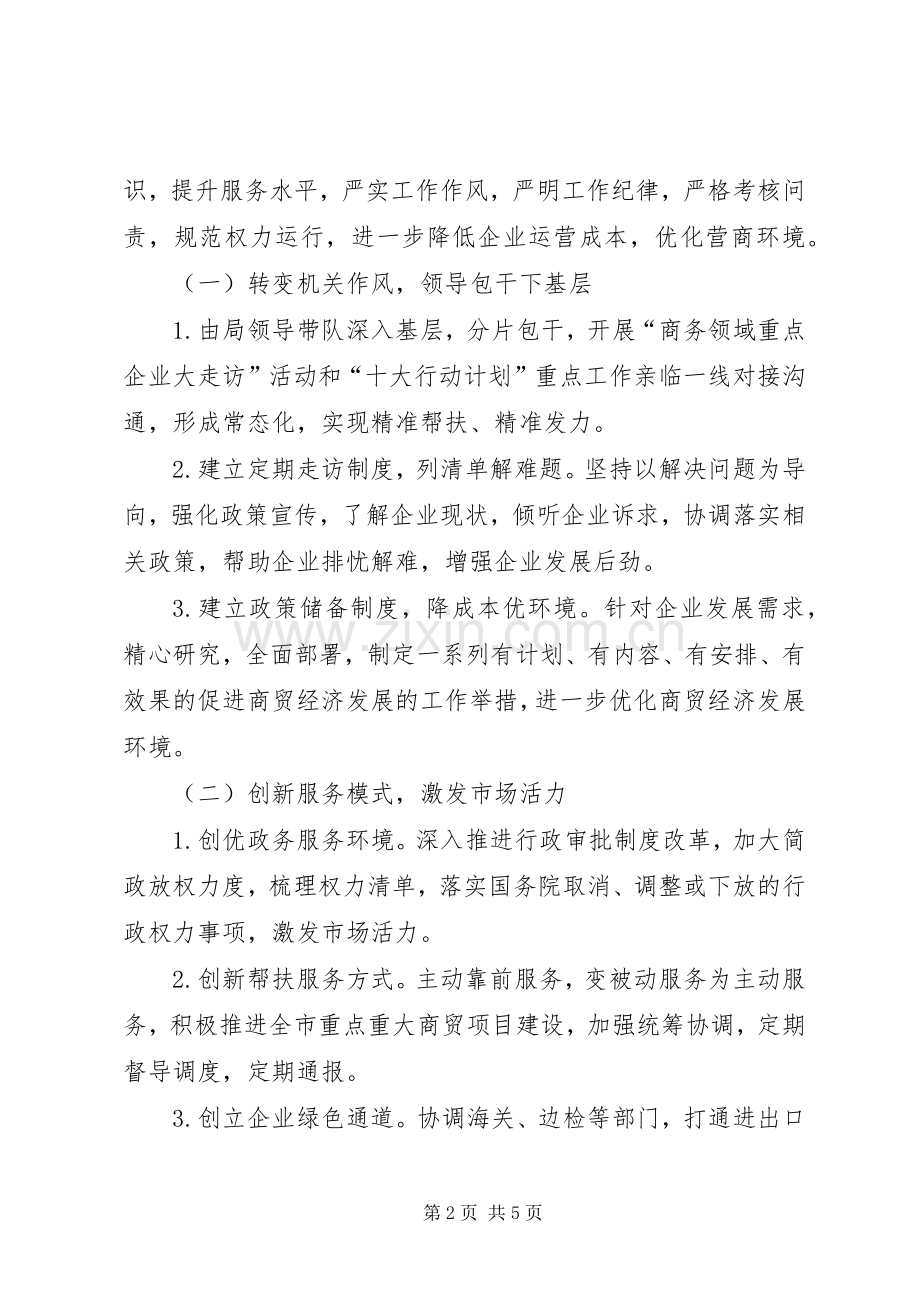 商务局优化营商环境工作实施方案.docx_第2页