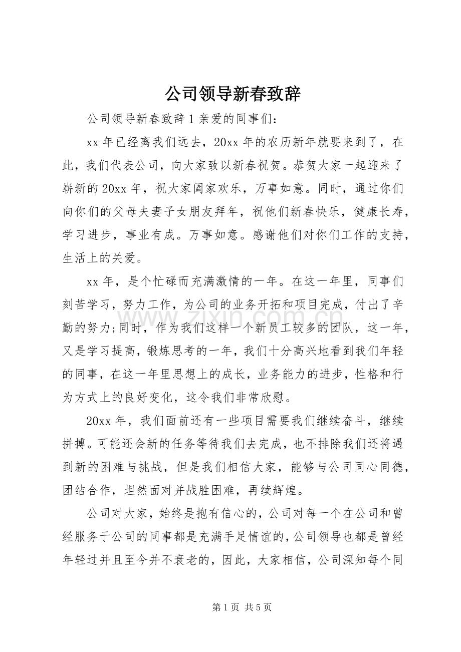 公司领导新春致辞演讲范文.docx_第1页