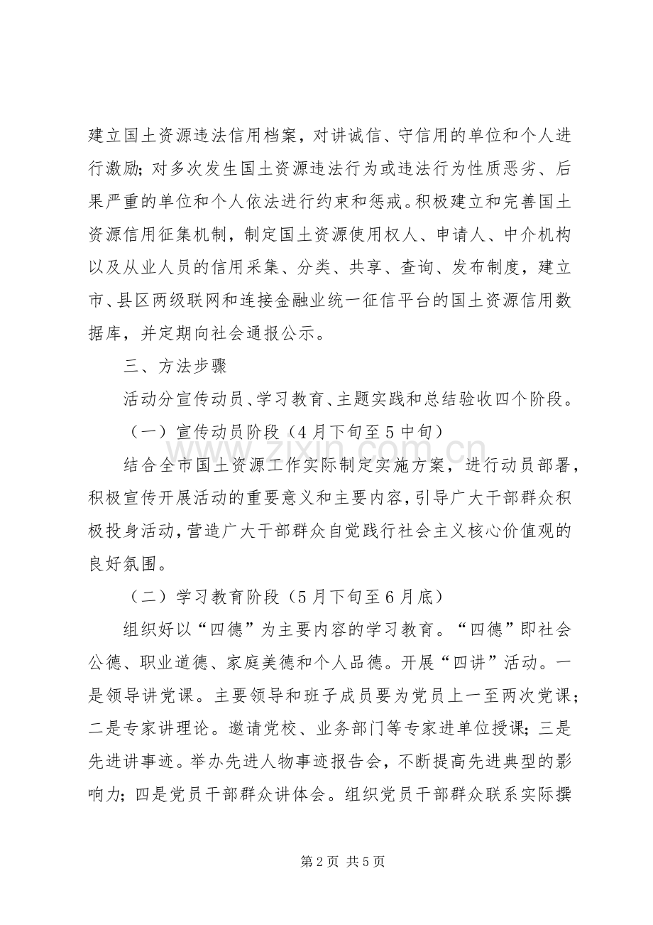 国土资源局践行社会主义核心价值观方案.docx_第2页