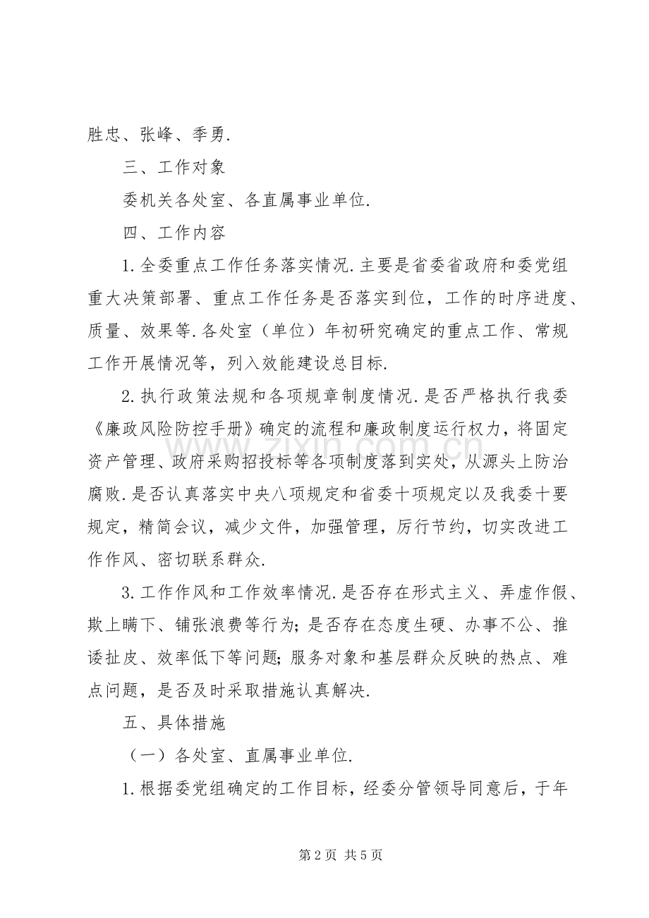 机关直属事业单位【关于加强委机关和直属事业单位效能建设的方案(试行)】.docx_第2页