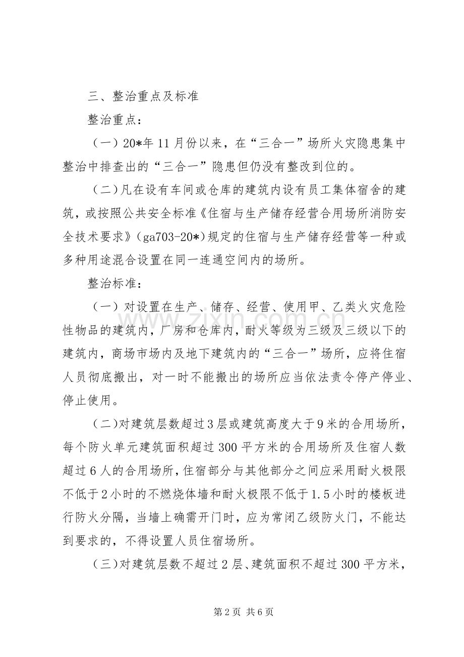 办公场所消防安全隐患整治实施方案.docx_第2页