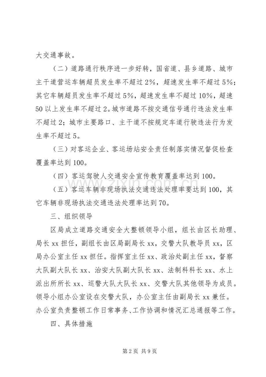 全区道路交通安全大整顿工作实施方案 .docx_第2页