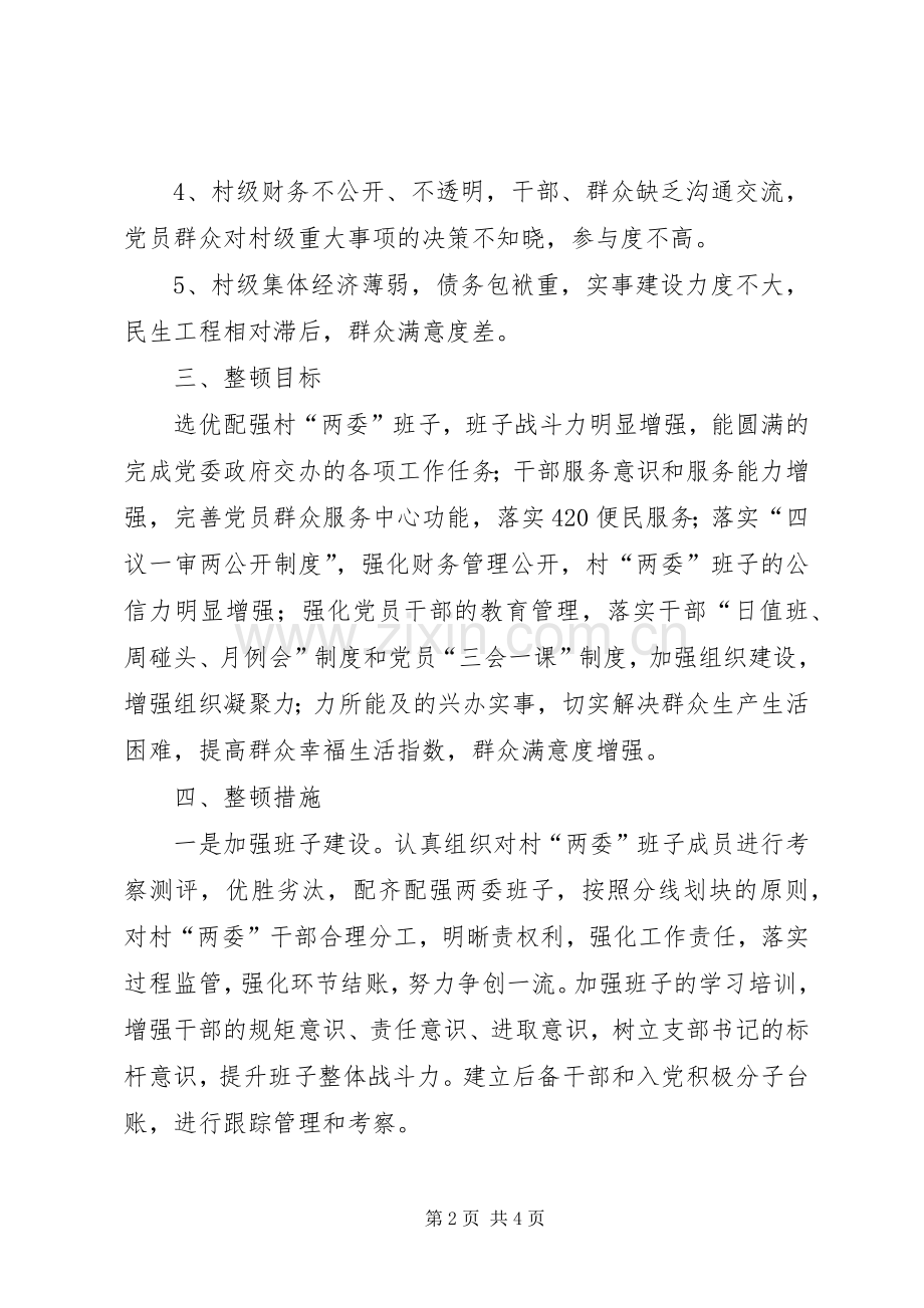 整顿软弱涣散党组织工作实施方案.docx_第2页