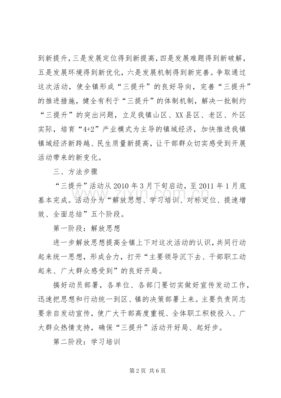 乡镇关于开展三提升活动方案.docx_第2页