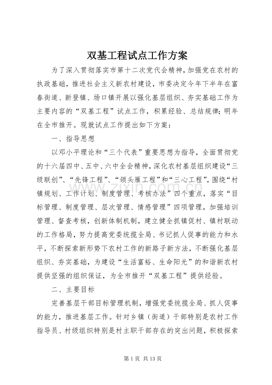 双基工程试点工作实施方案.docx_第1页