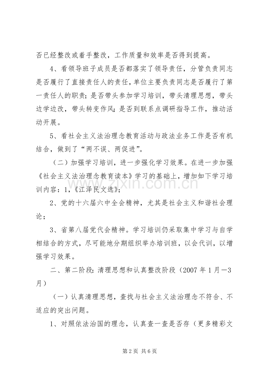 司法局深化社会主义法治理念教育方案.docx_第2页