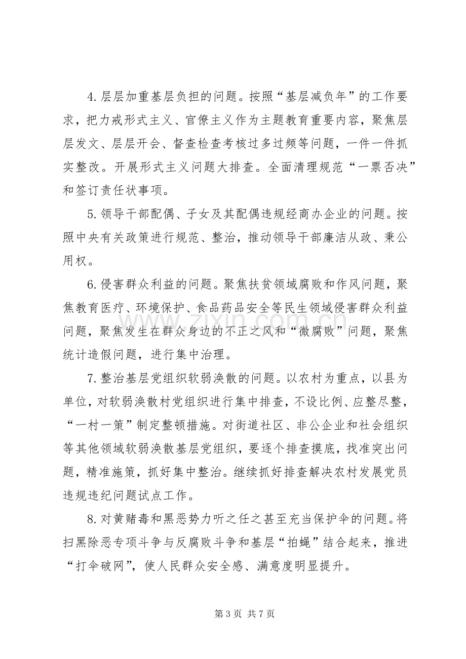 主题教育问题检视整改实施方案 .docx_第3页