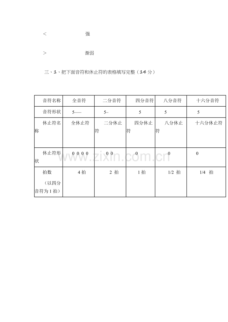 小学音乐六年级试卷题.doc_第2页