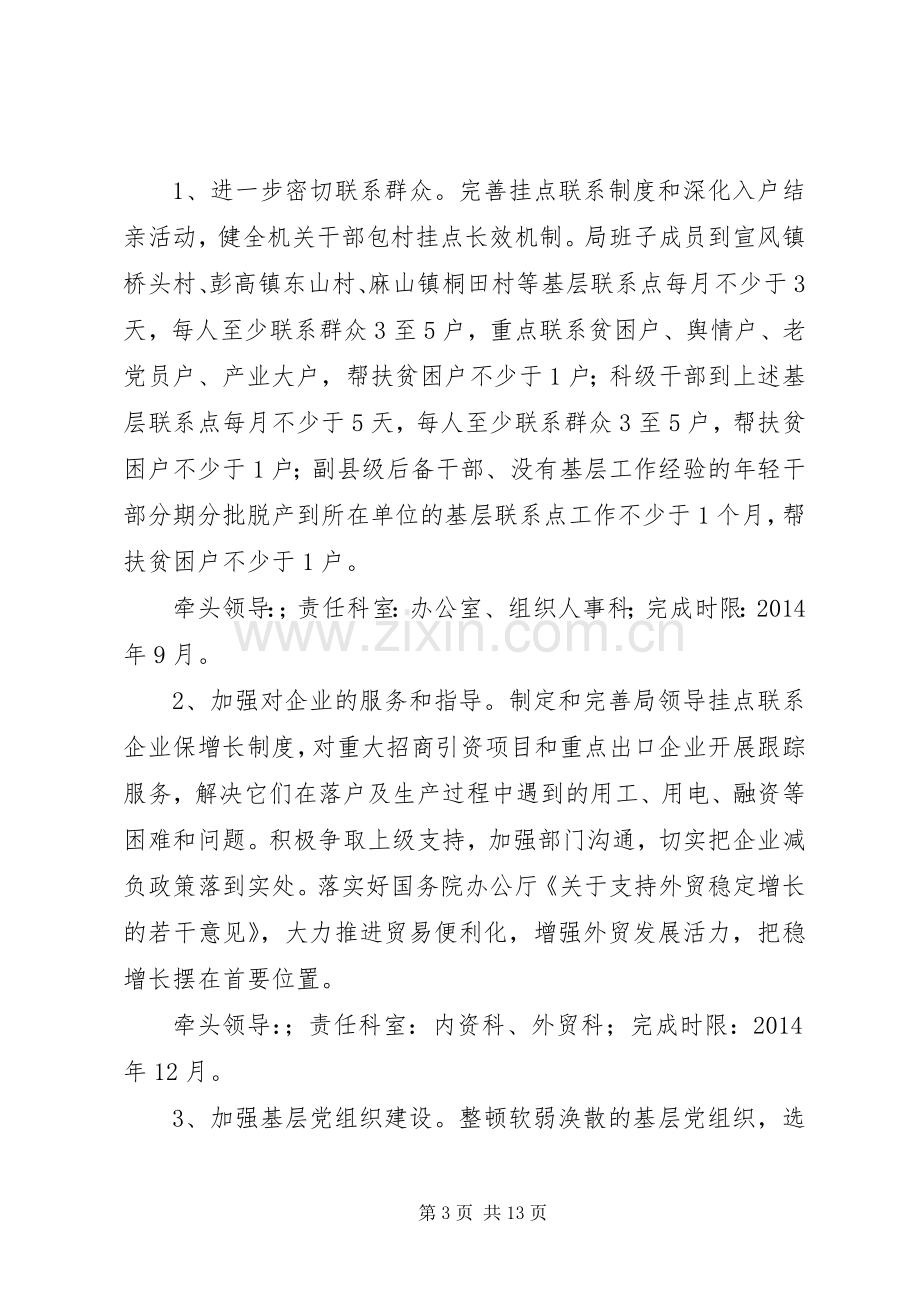 市商务局领导班子党的群众路线教育实践活动整改实施方案.docx_第3页