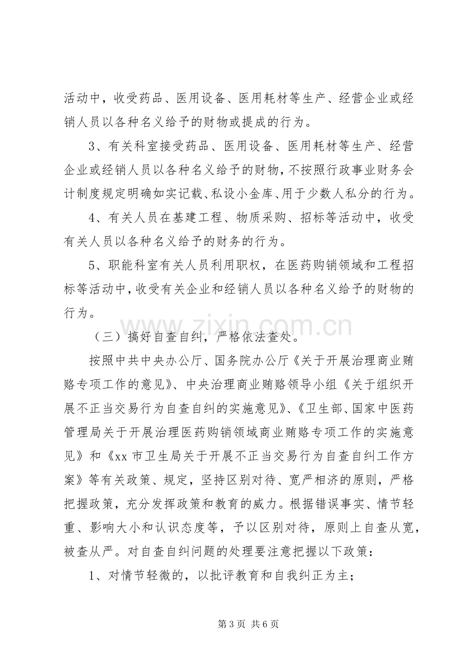 医院关于开展不正当交易行为自查自纠工作实施方案.docx_第3页