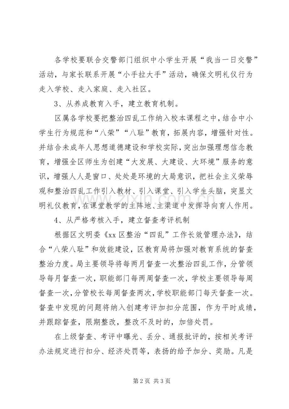 教育局整治“四乱”长效机制方案 .docx_第2页