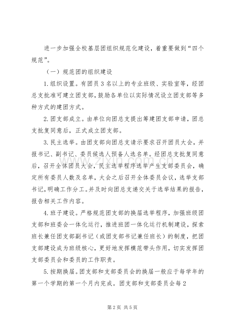 关于进一步加强我校基层团组织规范化建设的方案.docx_第2页