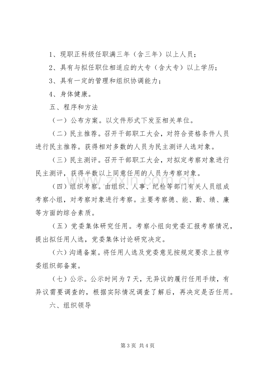 水务局基层单位干部配备方案.docx_第3页