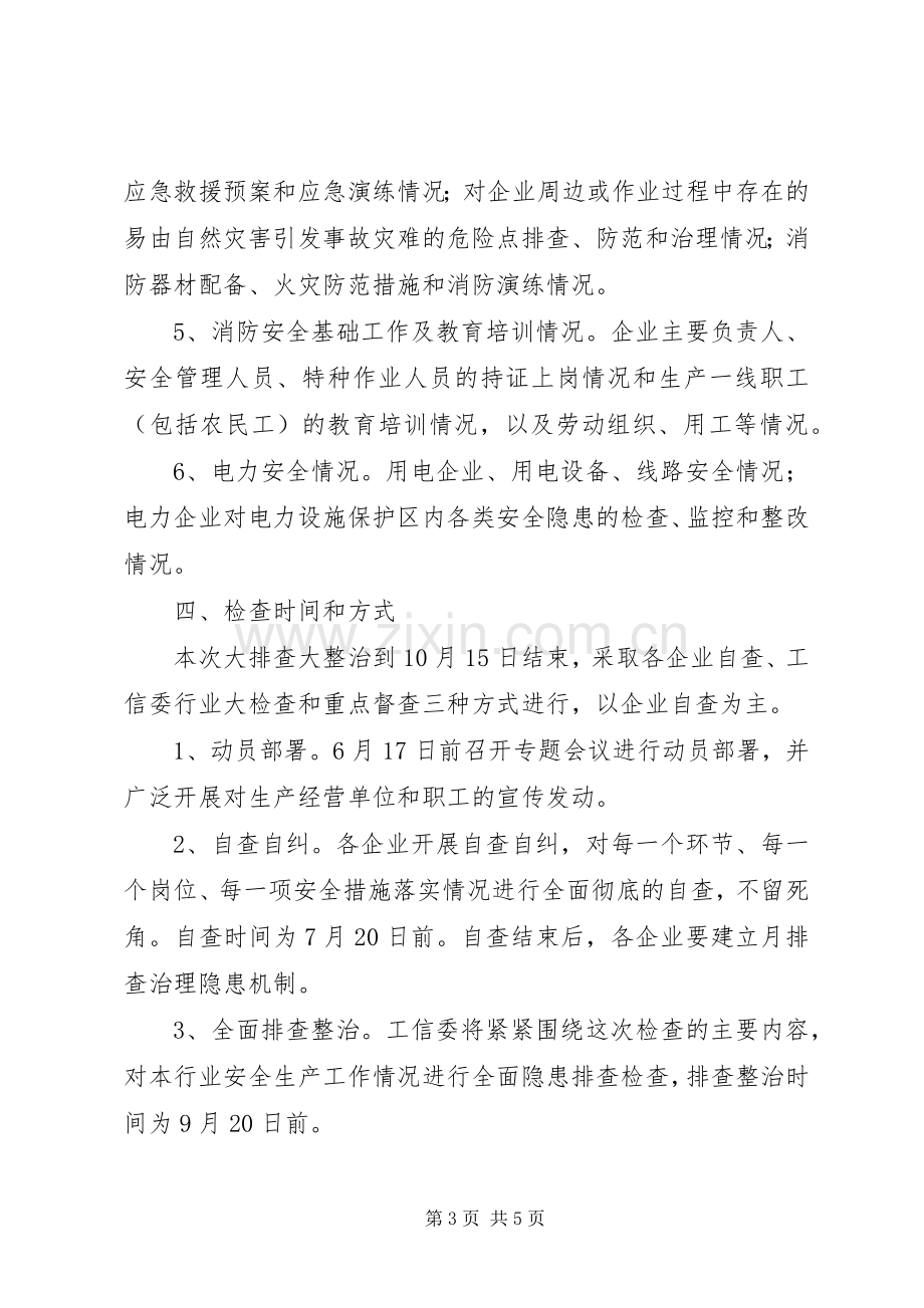 工信委消防整治活动实施方案.docx_第3页