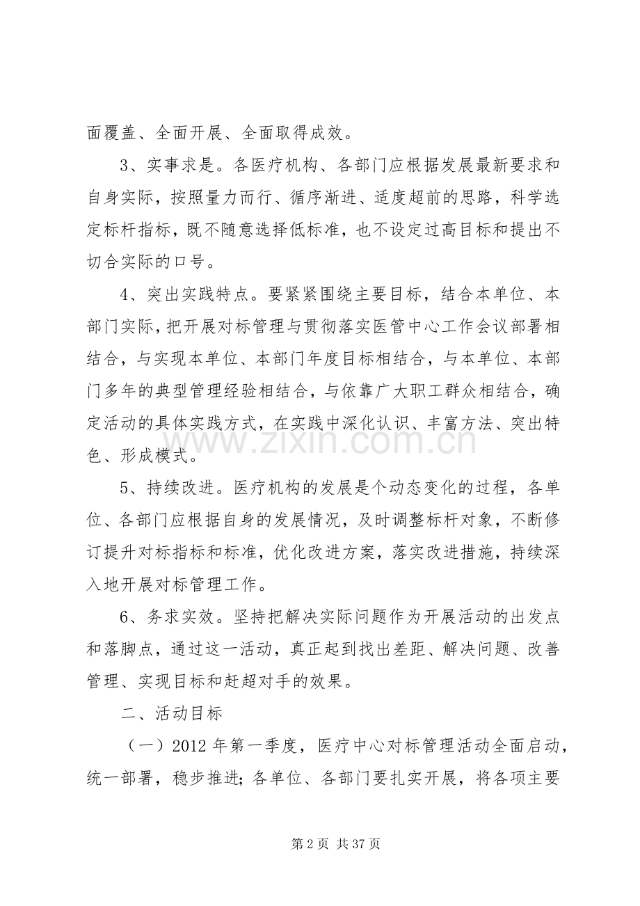 医疗中心对标管理方案.docx_第2页