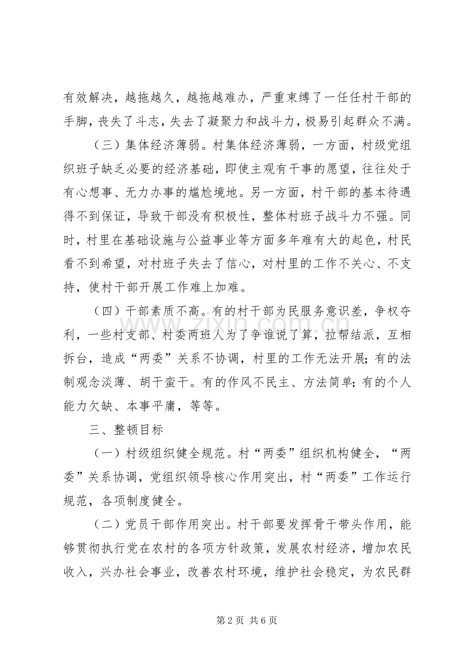 关于XX村党支部整顿转化工作实施方案.docx_第2页