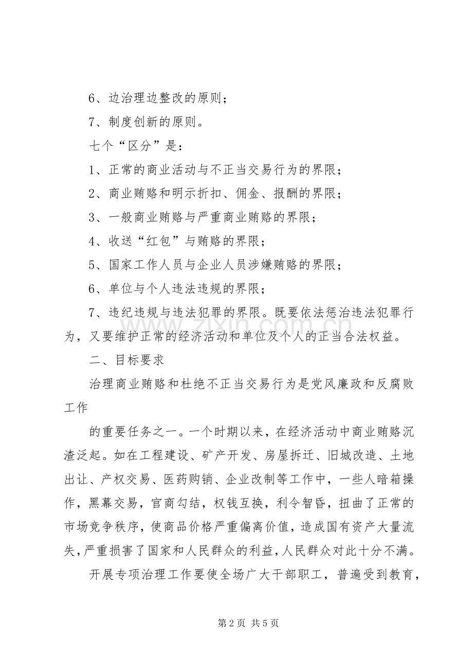 治理商业贿赂专项工作实施方案.docx_第2页