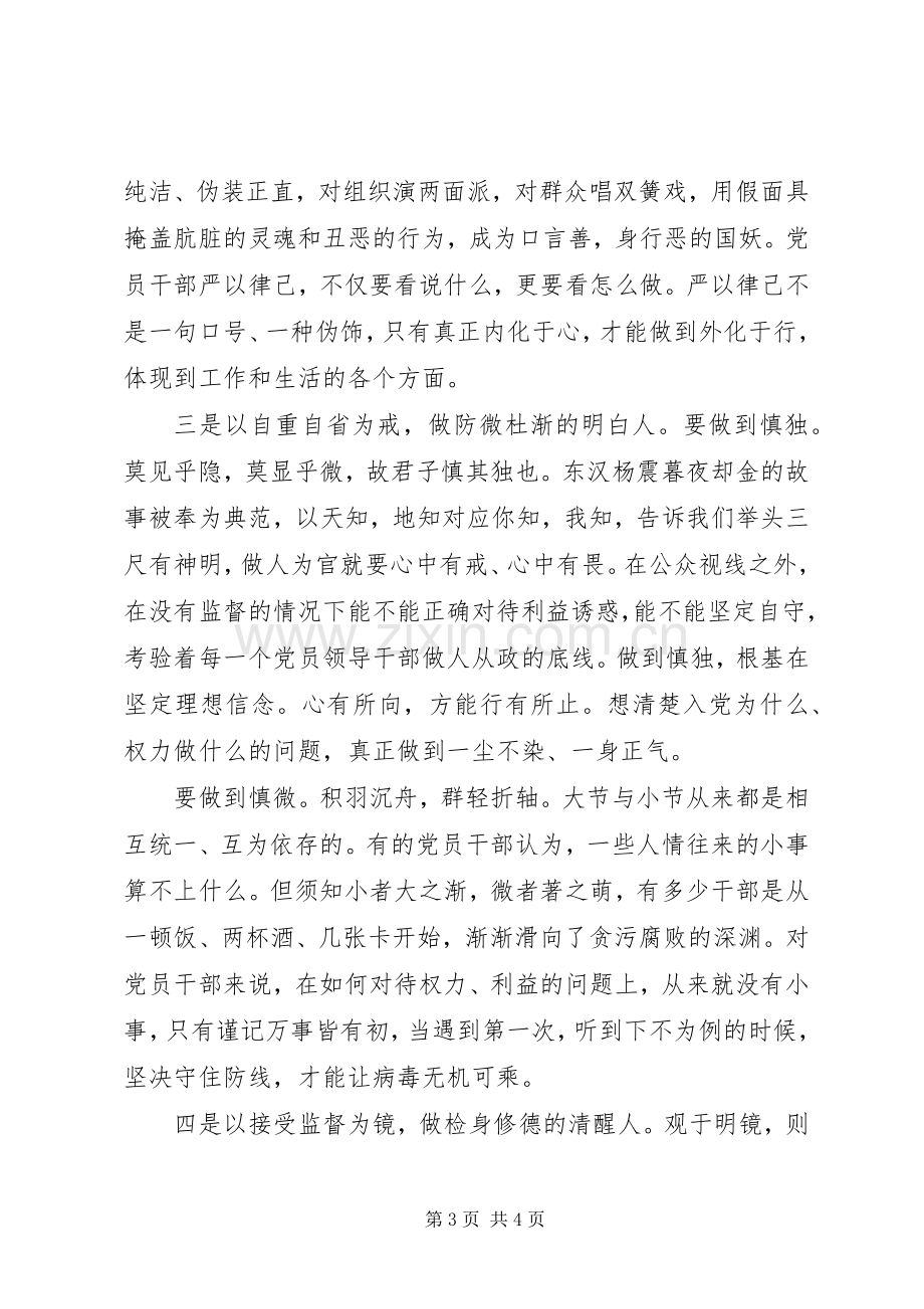 党员干部在严以律己研讨会上的发言.docx_第3页