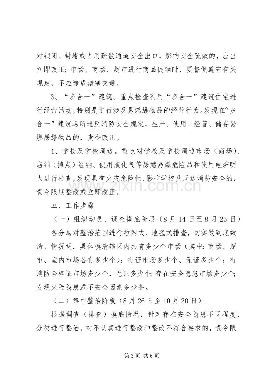 工商局集中开展安全生产隐患整治安全工作实施方案 .docx_第3页