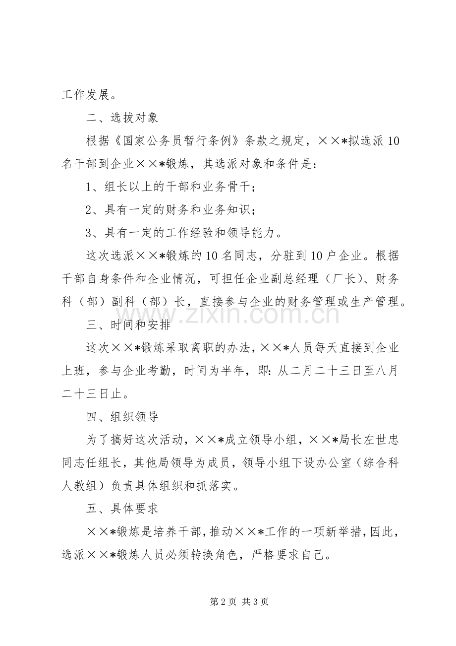 国税局中层干部到企业锻炼的方案.docx_第2页