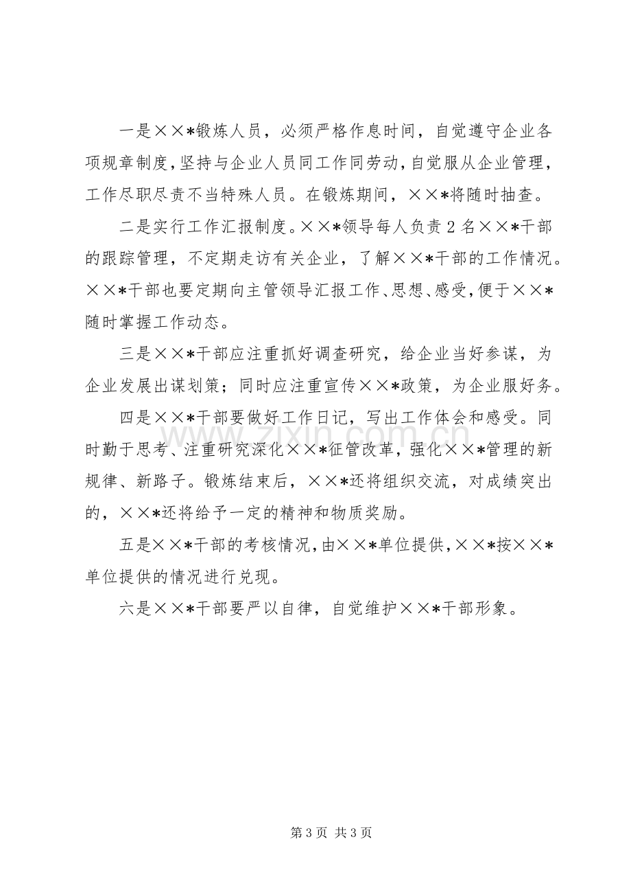 国税局中层干部到企业锻炼的方案.docx_第3页