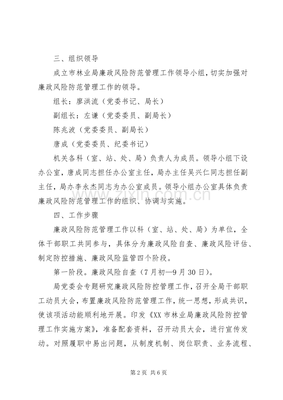 信访局开展廉政风险防控管理工作方案 .docx_第2页