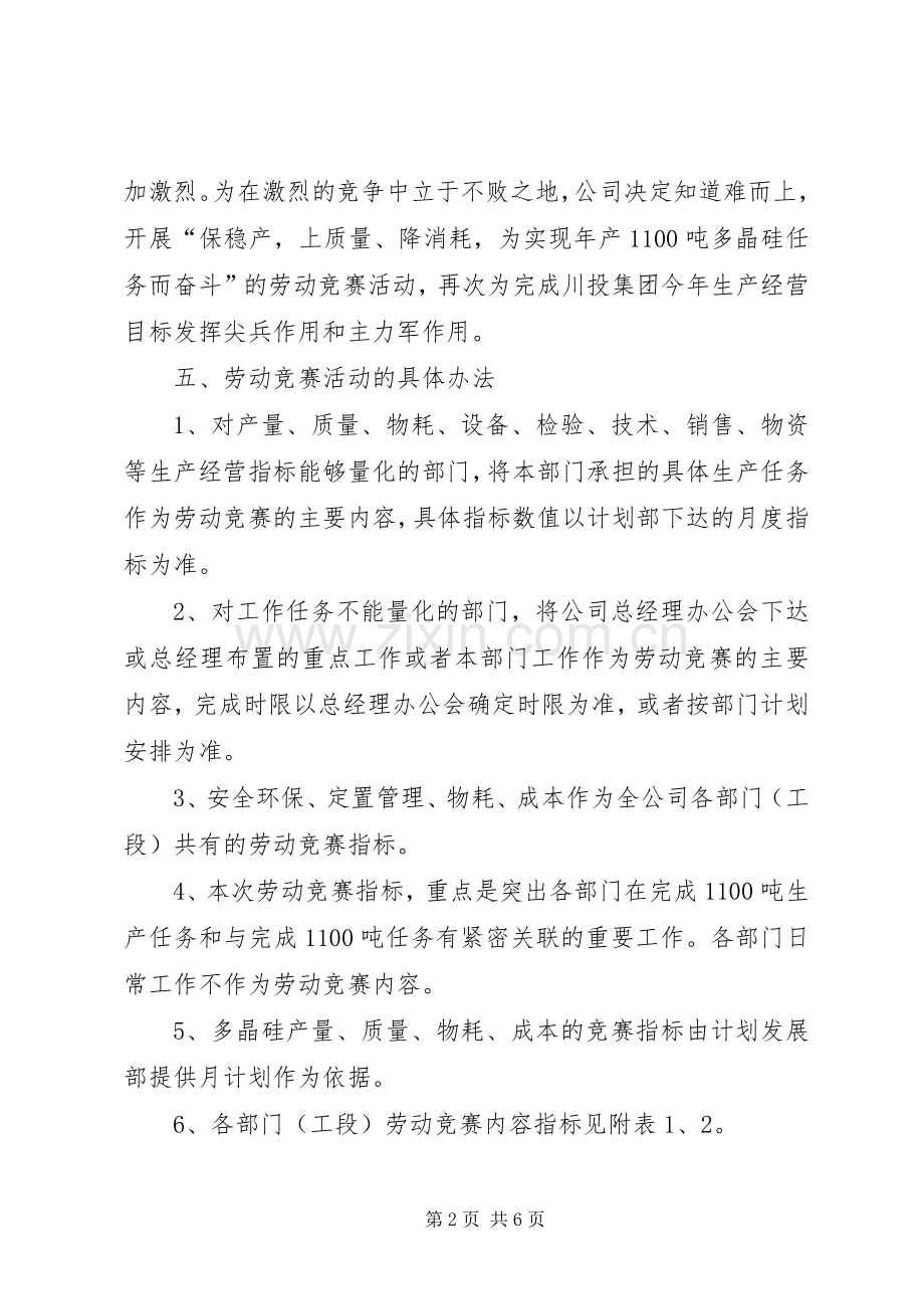 企业劳动竞赛活动方案.docx_第2页