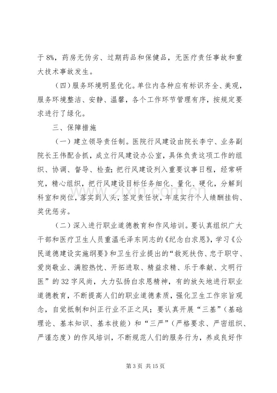 卫生院行风建设实施方案).docx_第3页