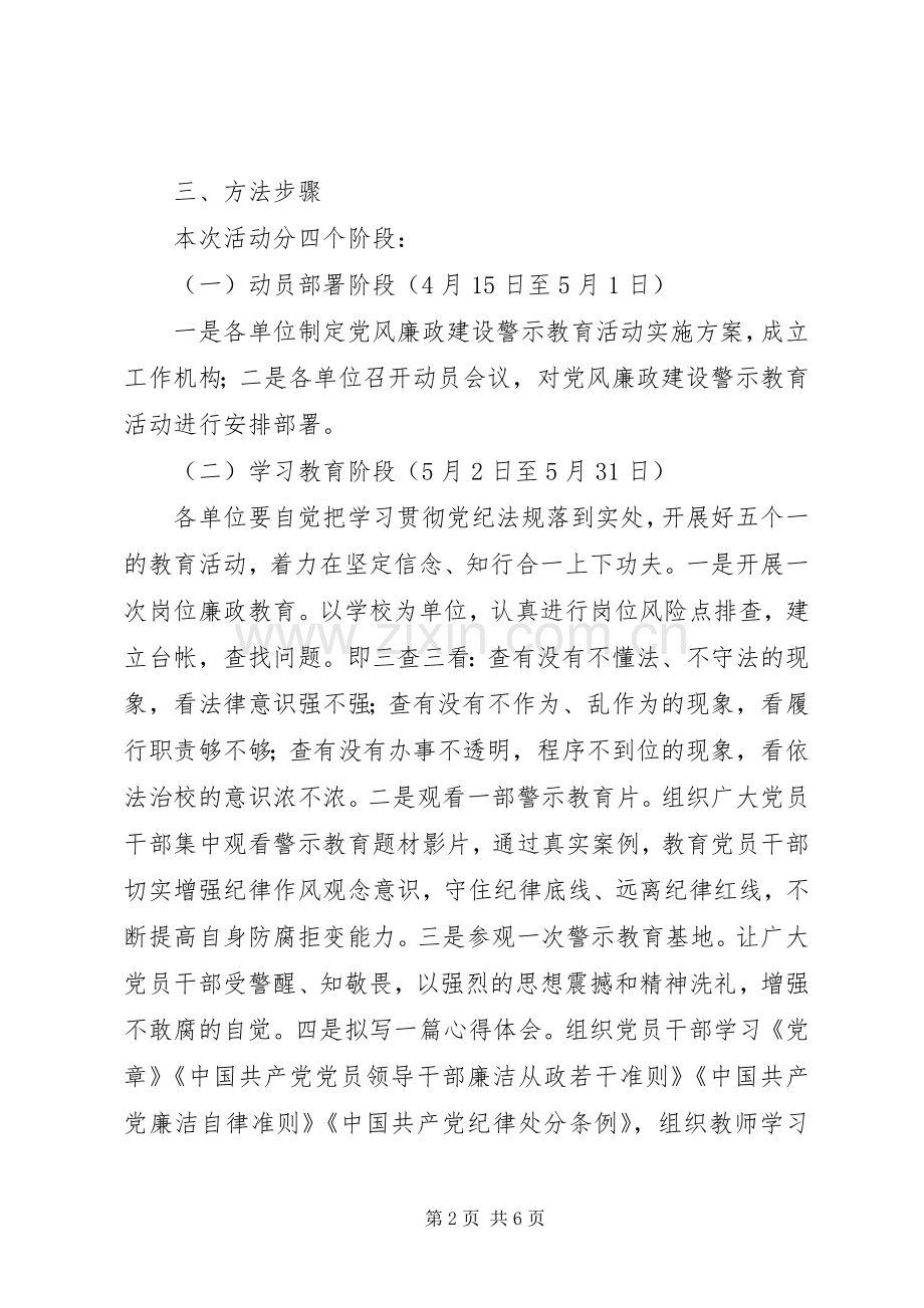 全县教体系统党风廉政建设警示教育活动方案.docx_第2页