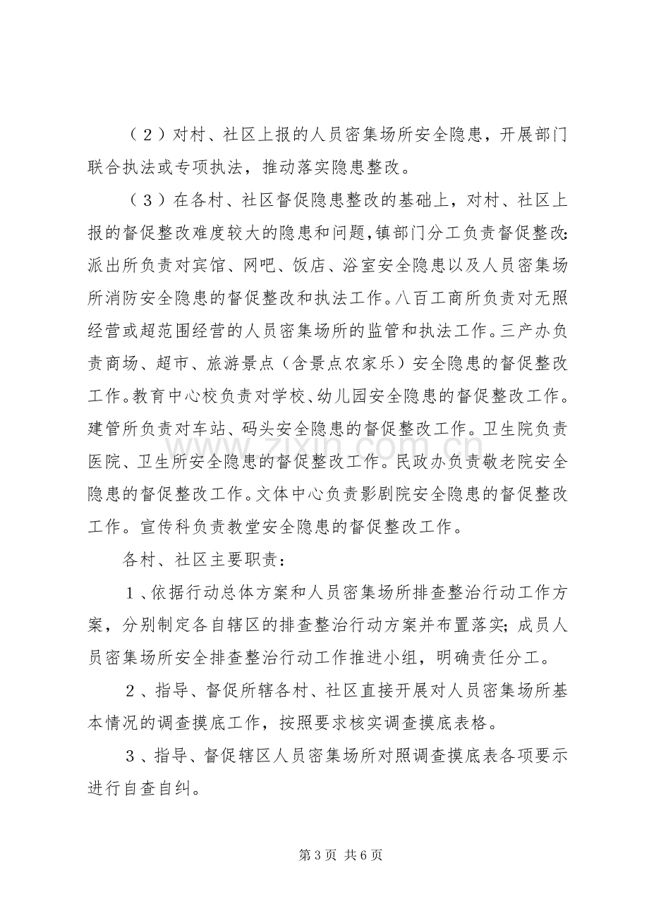 镇人员密集场所安全排查整治实施方案.docx_第3页