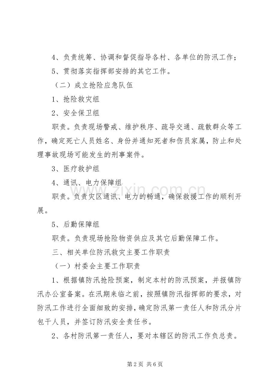 乡镇防汛抢险应急处置预案.docx_第2页