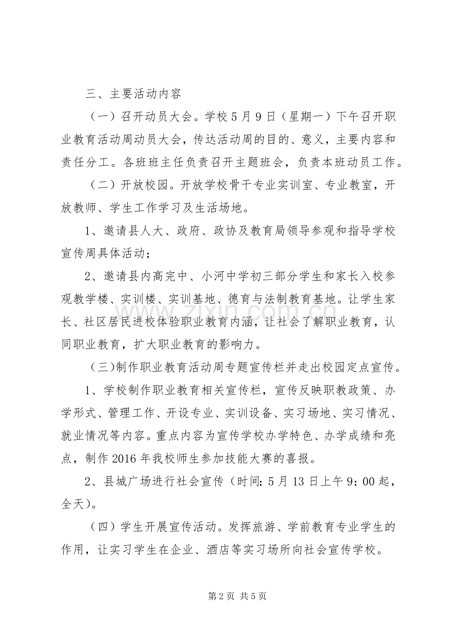 XX年职业教育活动周方案.docx_第2页