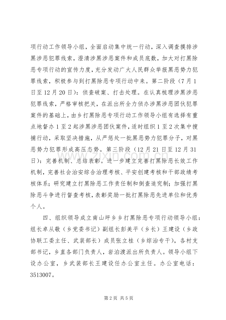 南山坪乡打黑除恶专项行动工作实施方案.docx_第2页