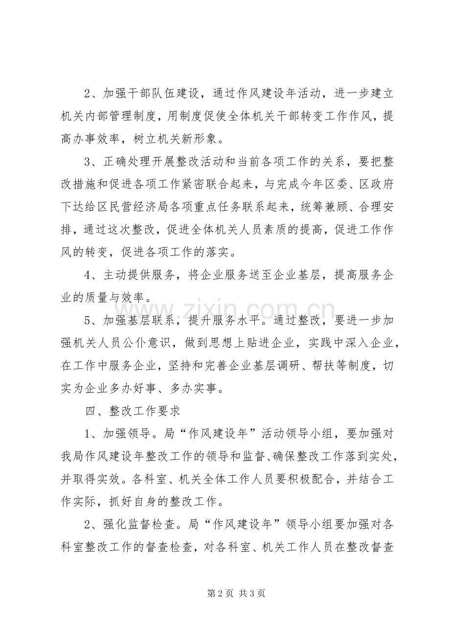 民营局作风建设整改实施方案.docx_第2页