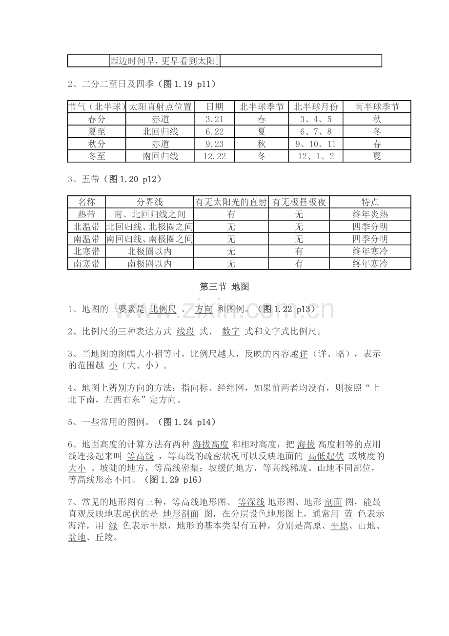 第一章地球和地图知识点.doc_第2页