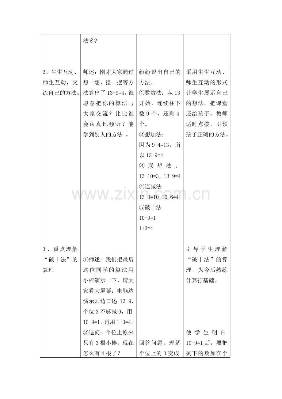 小学数学人教2011课标版一年级十几减九、八、七、六.doc_第2页