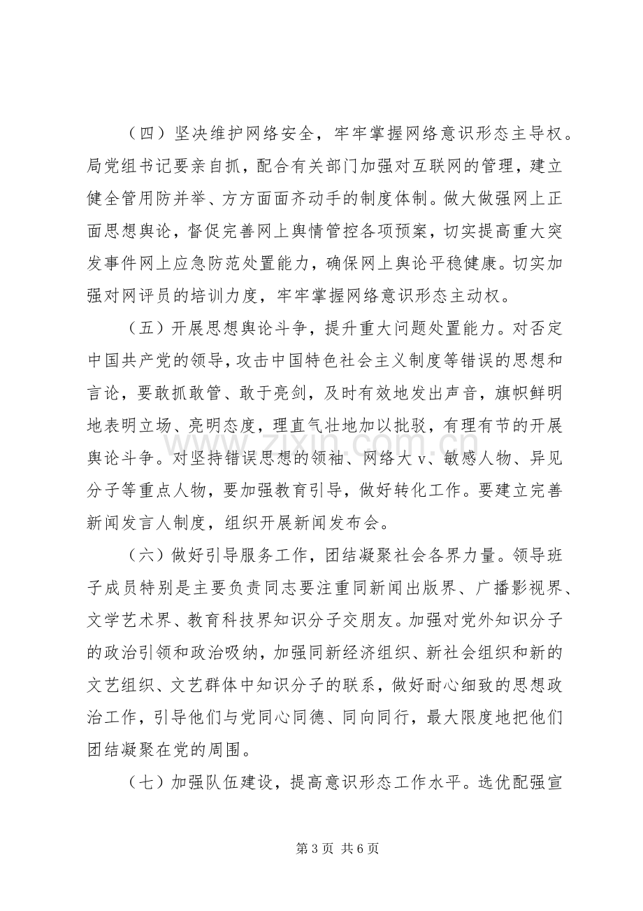 局党组落实意识形态工作责任制方案.docx_第3页