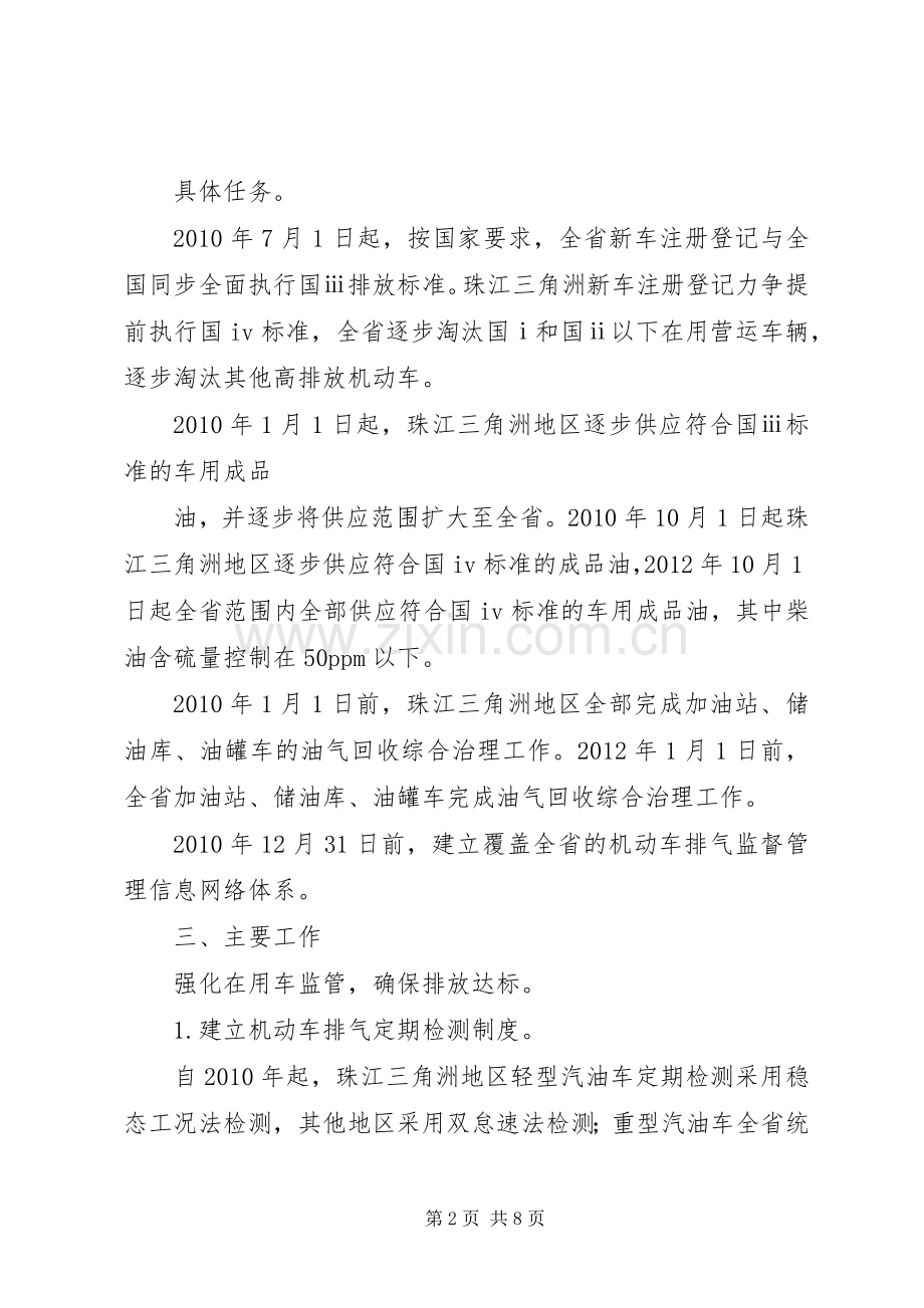 XX年启动机动车排气污染防治实施方案.docx_第2页