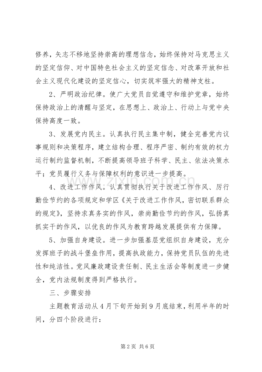 下沙子小学开展学习党章执行党章主题教育活动方案.docx_第2页