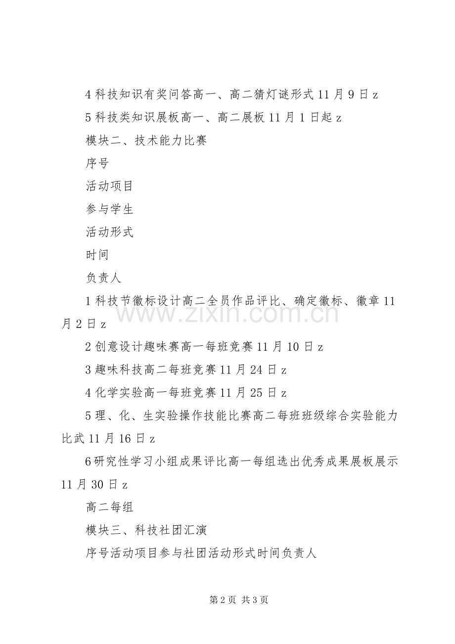 林横高中校园科技节活动实施方案.docx_第2页