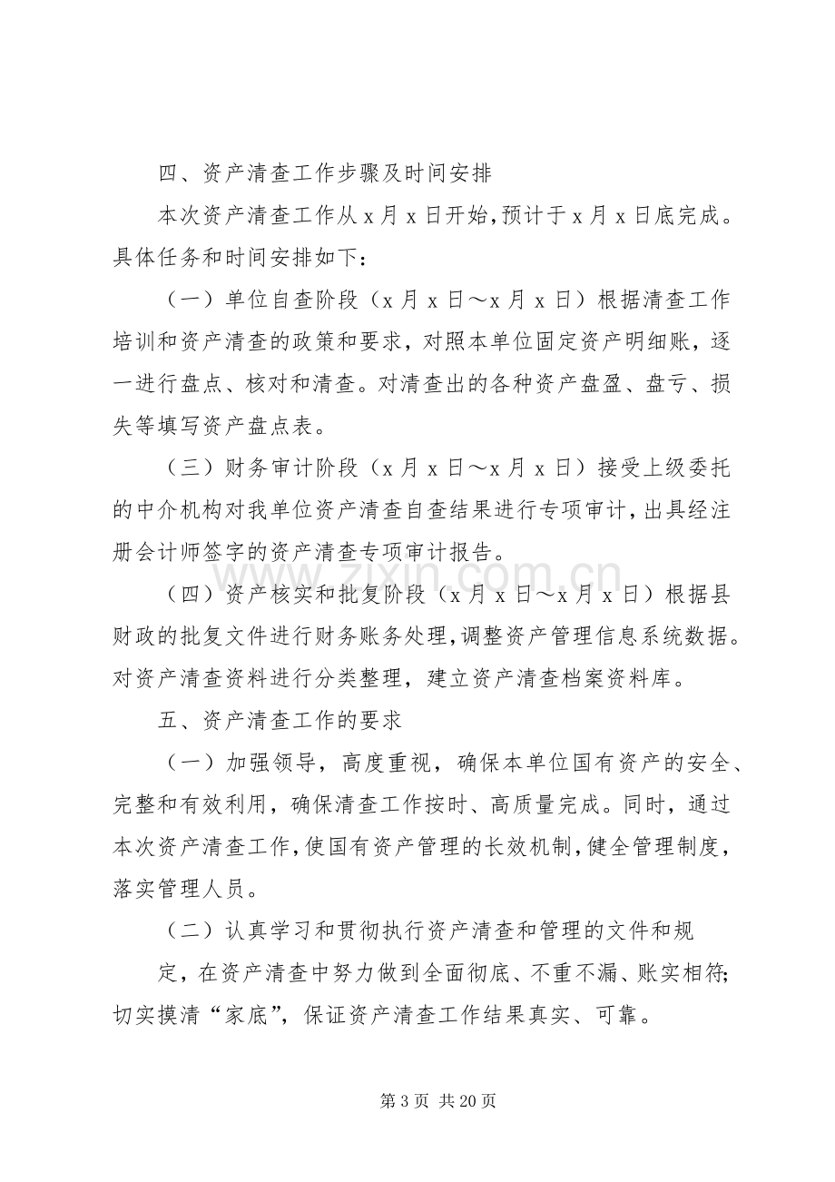 单位资产清查工作实施方案(参考格式).docx_第3页