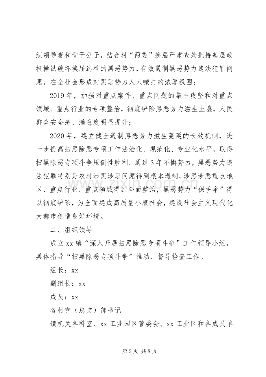 乡镇深入开展扫黑除恶专项斗争方案.docx_第2页