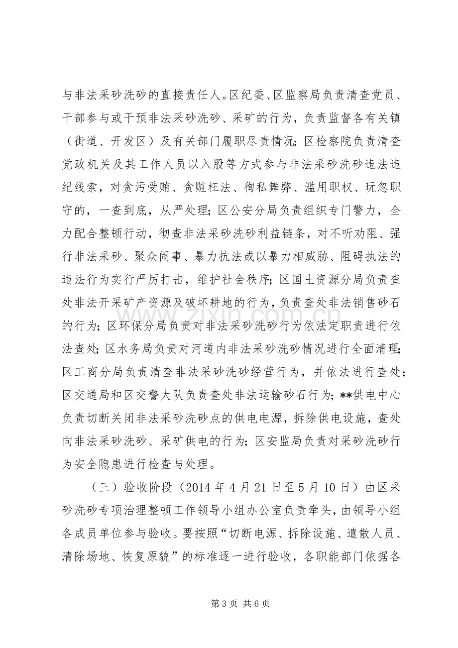 区采砂洗砂专项治理整顿工作方案.docx_第3页