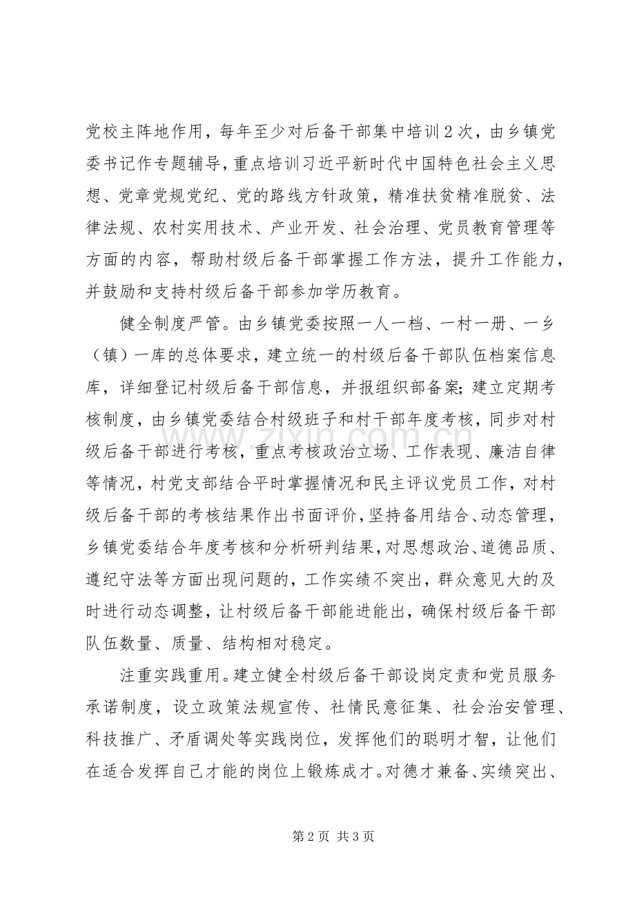 建强村级后备干部实施方案内容.docx_第2页